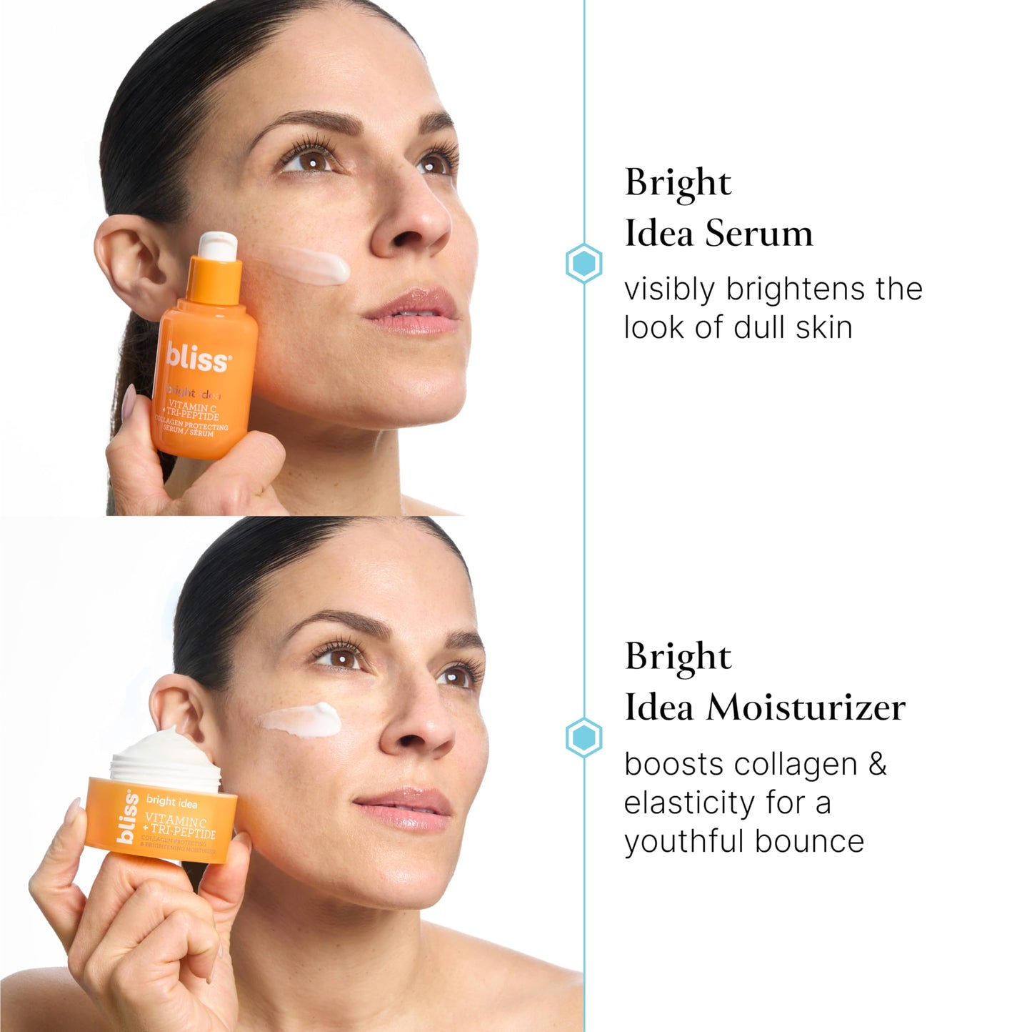 Bliss Tri-Peptide Brightening Moisturizer | Vitamin C & Squalane | Hydrating Anti-Aging Face Cream