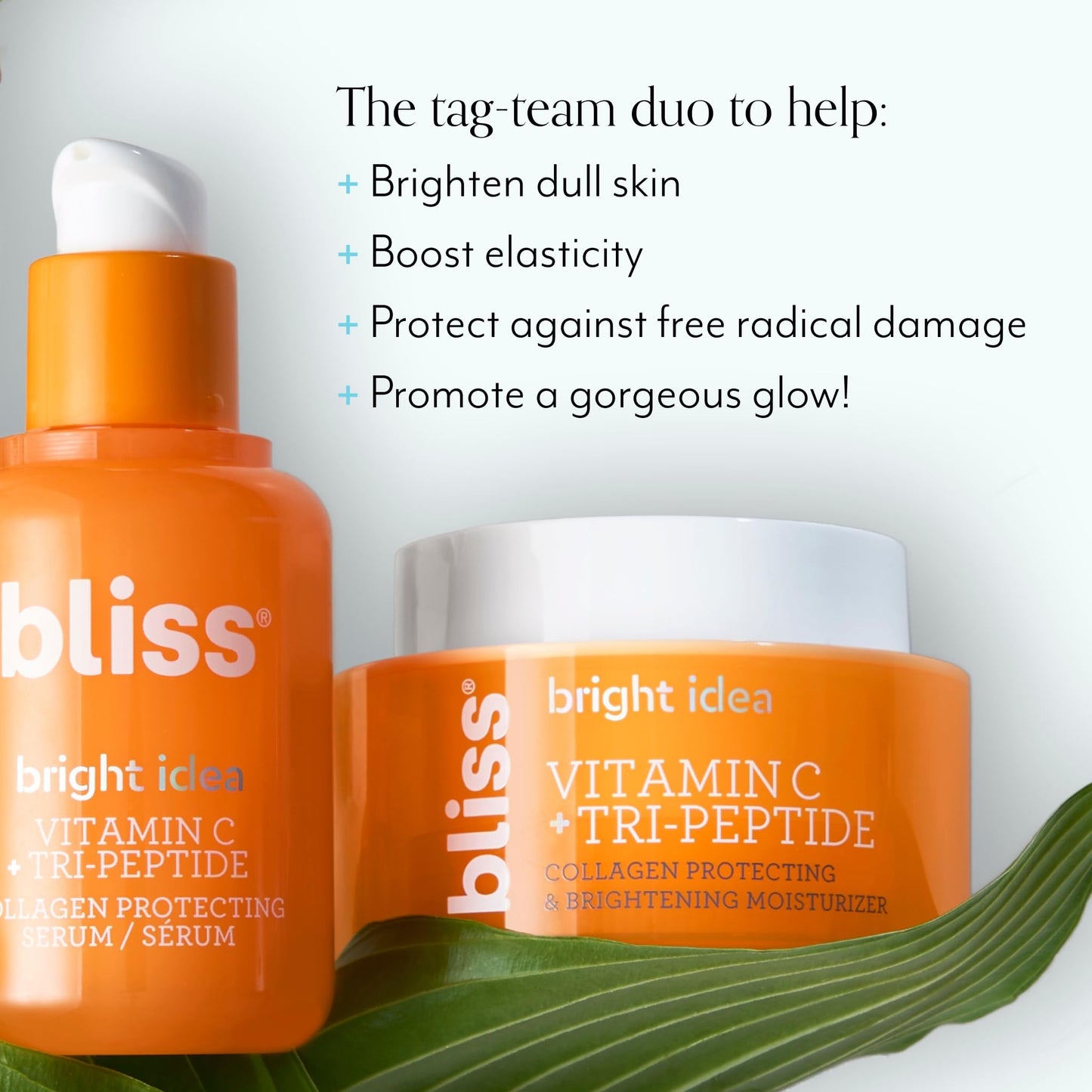 Bliss Tri-Peptide Brightening Moisturizer | Vitamin C & Squalane | Hydrating Anti-Aging Face Cream