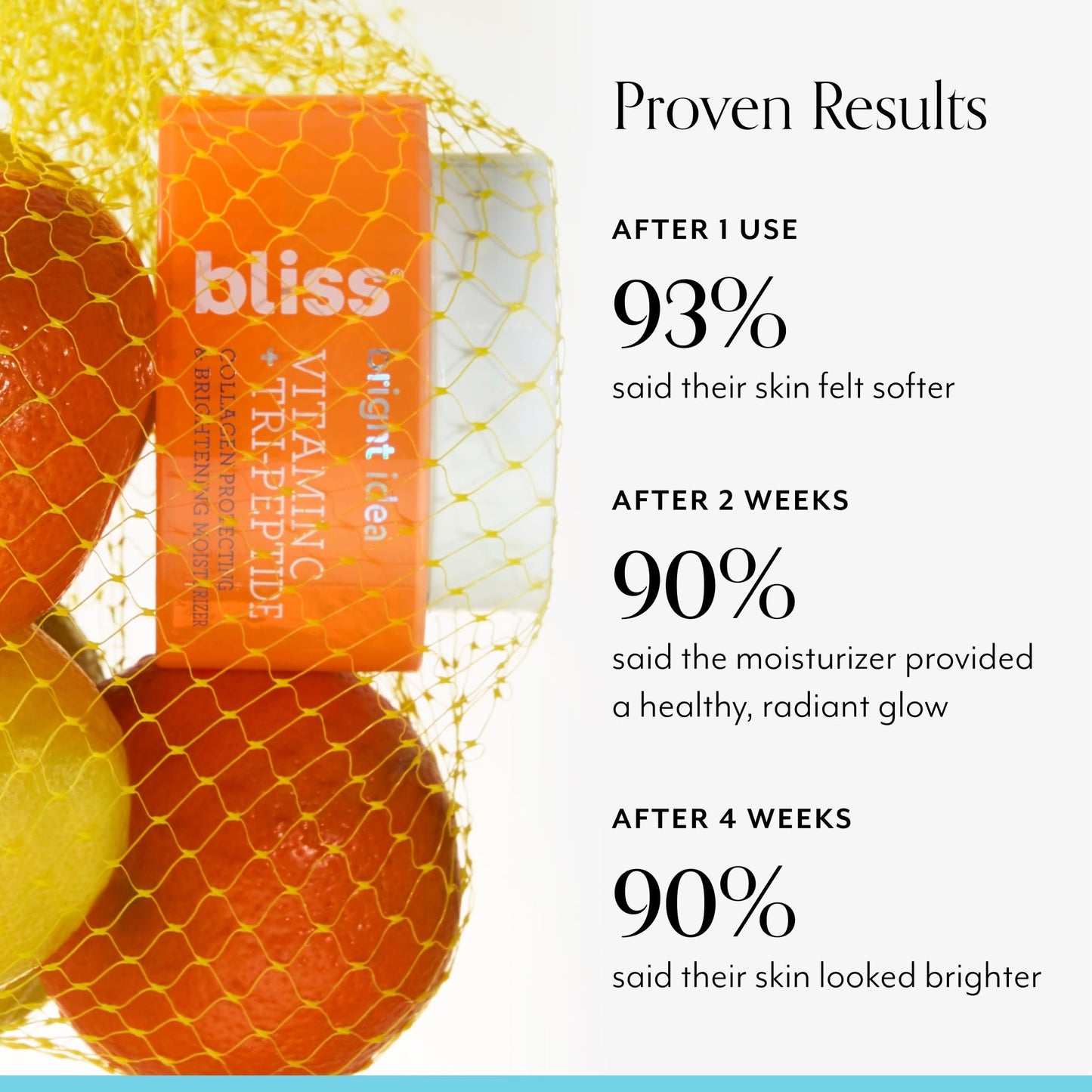 Bliss Tri-Peptide Brightening Moisturizer | Vitamin C & Squalane | Hydrating Anti-Aging Face Cream