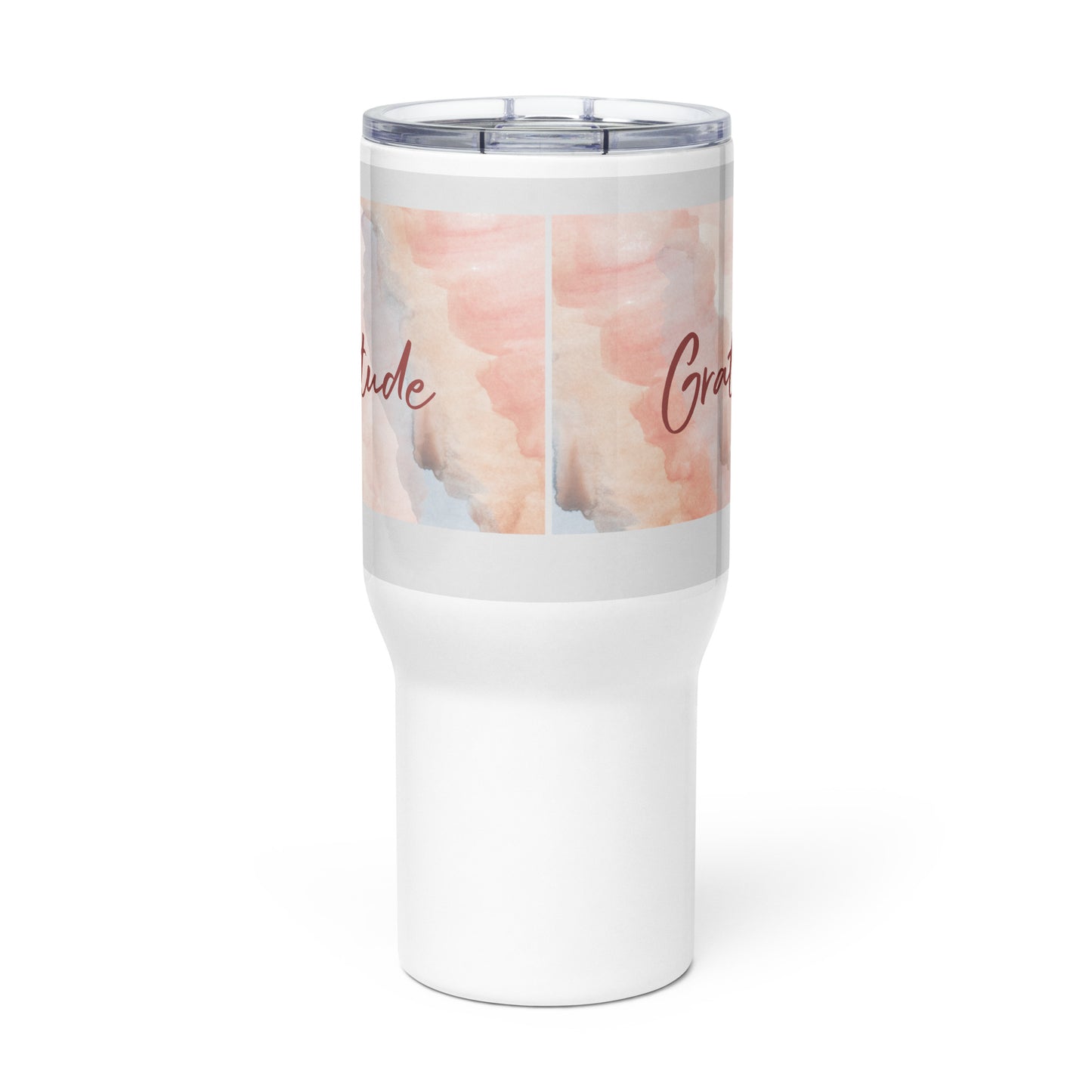 Gratitude Travel mug with a handle