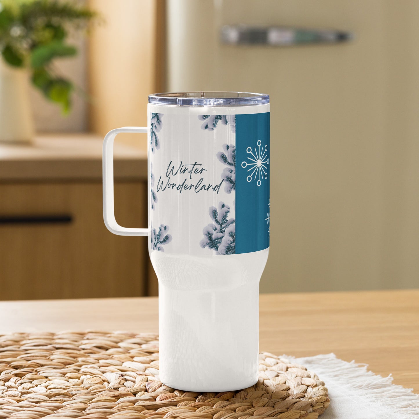 Winter Wonderland Travel mug with a handle