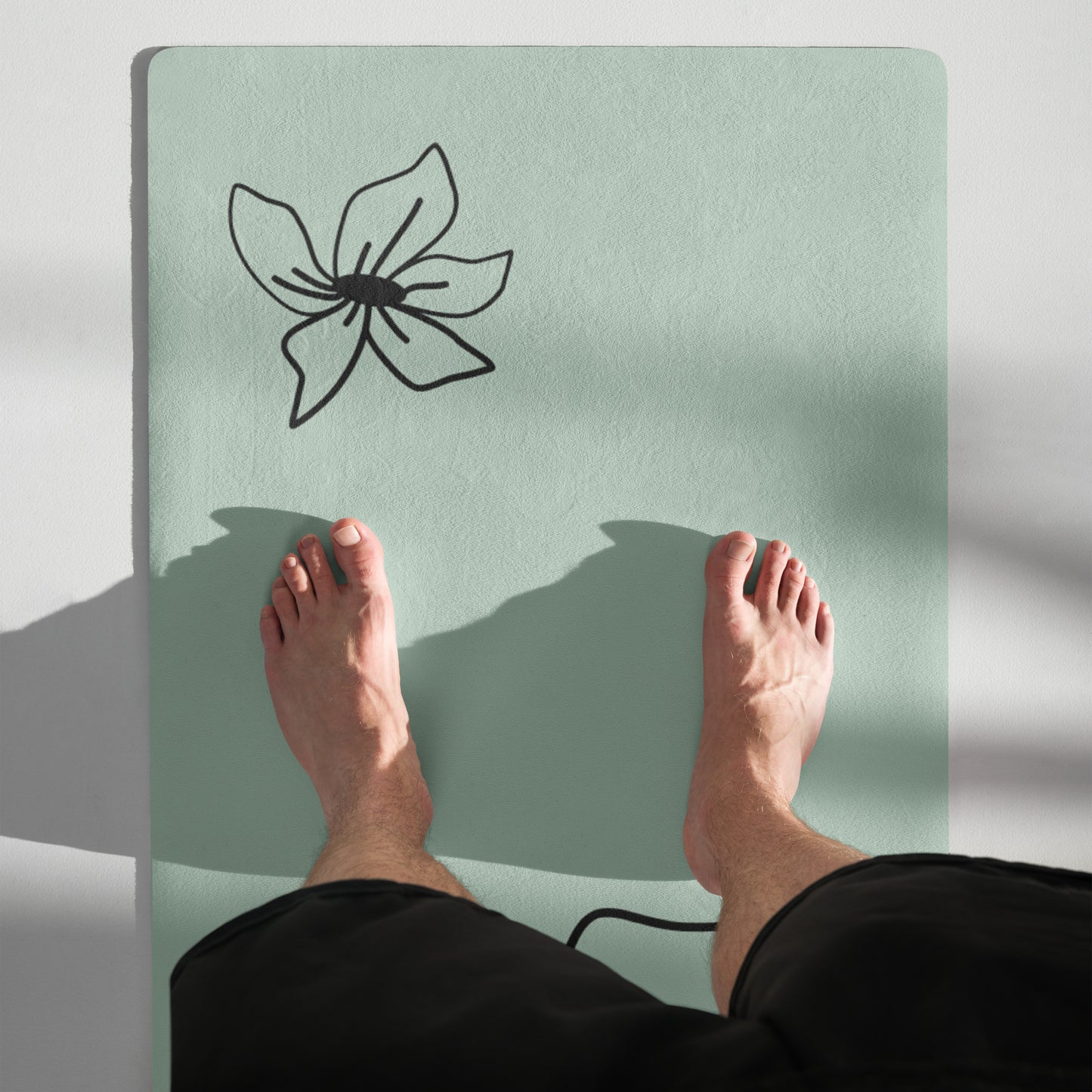 Floral exercise mat (Green)