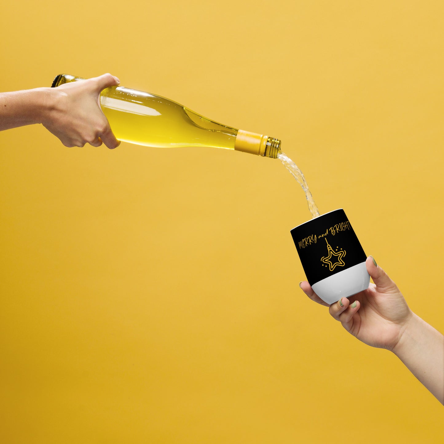 Merry & Bright Wine tumbler