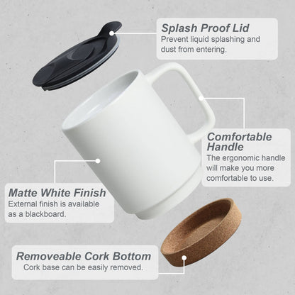 Cowgirl Chic 14 OZ  Coffee Mugs with lid & Removeable Cork Base