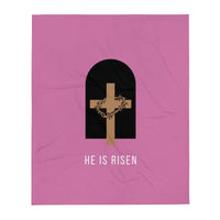 He is risen throw blanket