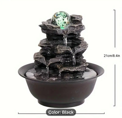 Rotating ball indoor water fountain