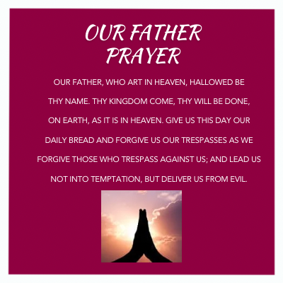 Our Father Prayer Metal print