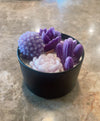 Purple Succulent candle - small