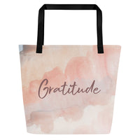 Gratitude Large Tote Bag