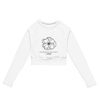 CC long-sleeve crop top - white