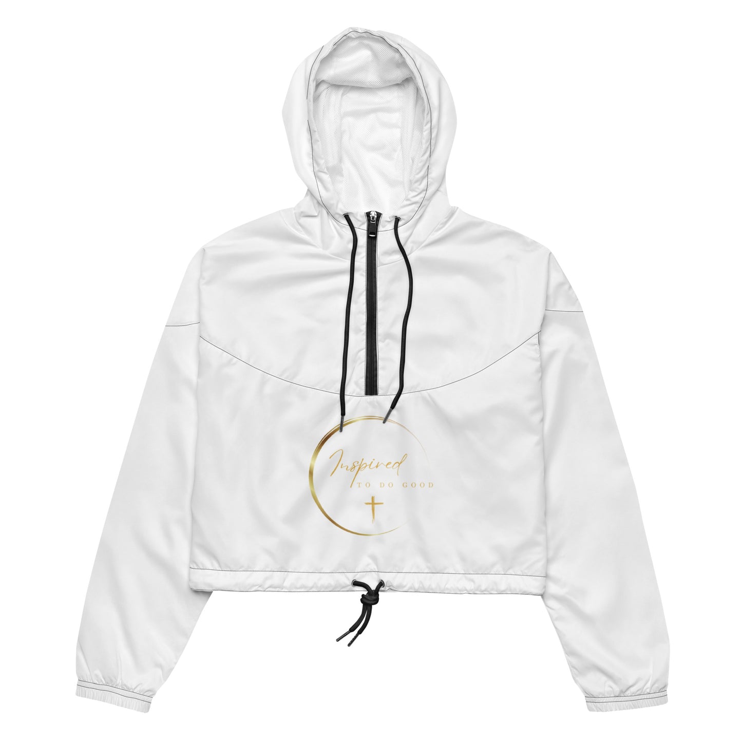 Inspired to do good cropped windbreaker