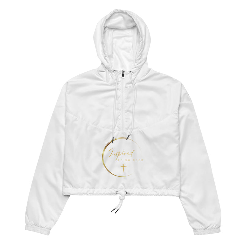 Inspired to do good cropped windbreaker