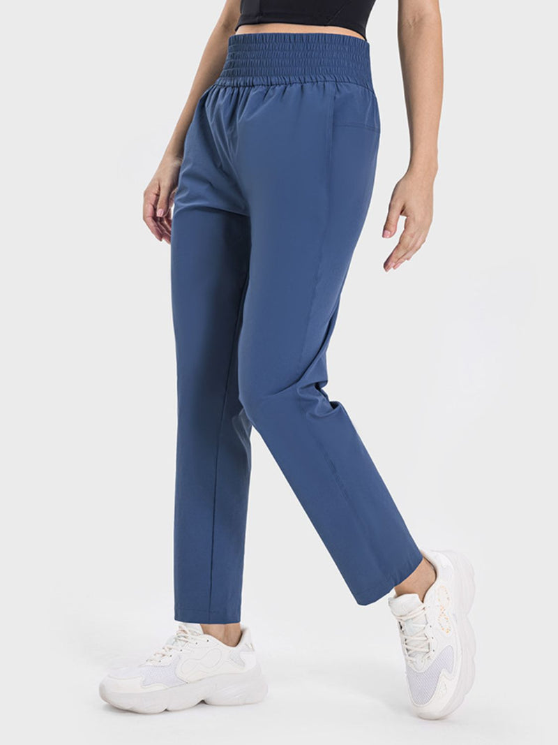 Pocketed High Waist Active Pants