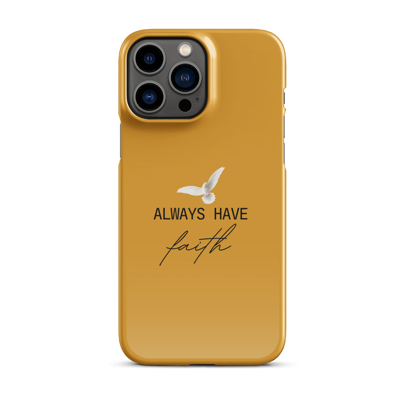 Always Have Faith Snap case for iPhone® - Gold buttercup