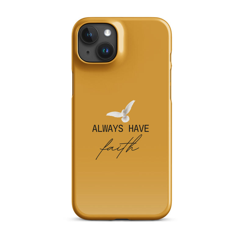 Always Have Faith Snap case for iPhone® - Gold buttercup