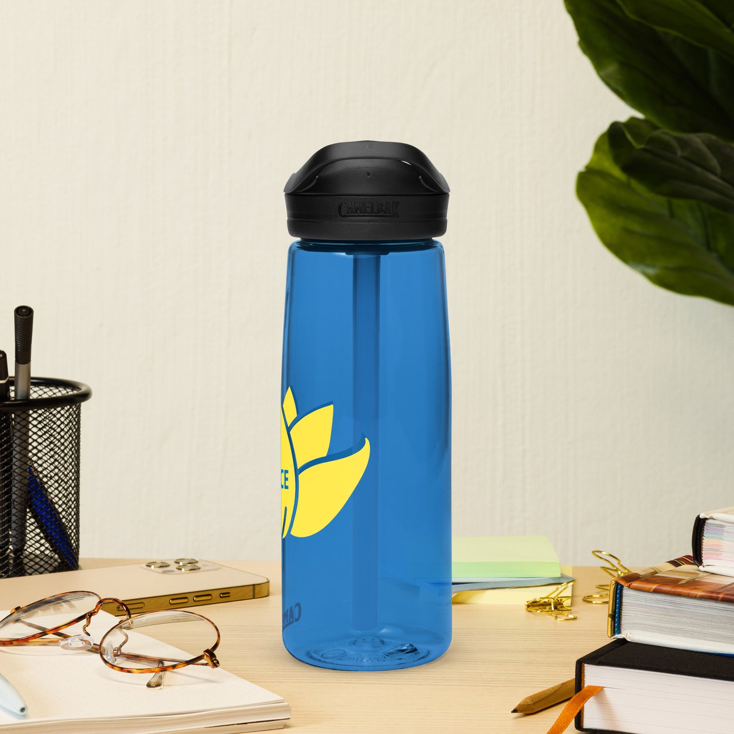 Peace Sports water bottle - blue/yellow