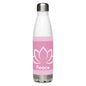 Lotus flower stainless steel water bottle - Pink/white