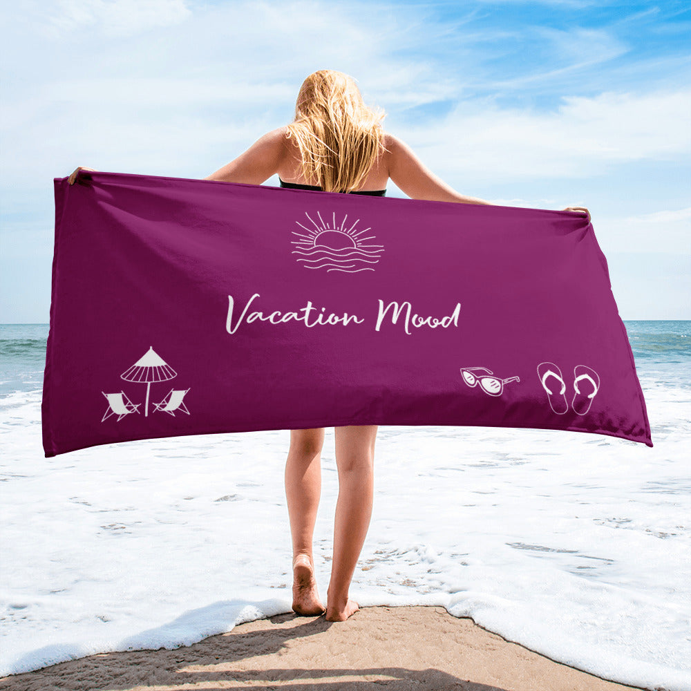 Vacation Mood Towel - Dark Fuchsia