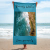 Beauty Within/love yourself custom towel (teal)