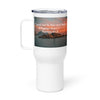 Lead me to the rock travel mug with a handle