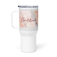 Gratitude Travel mug with a handle
