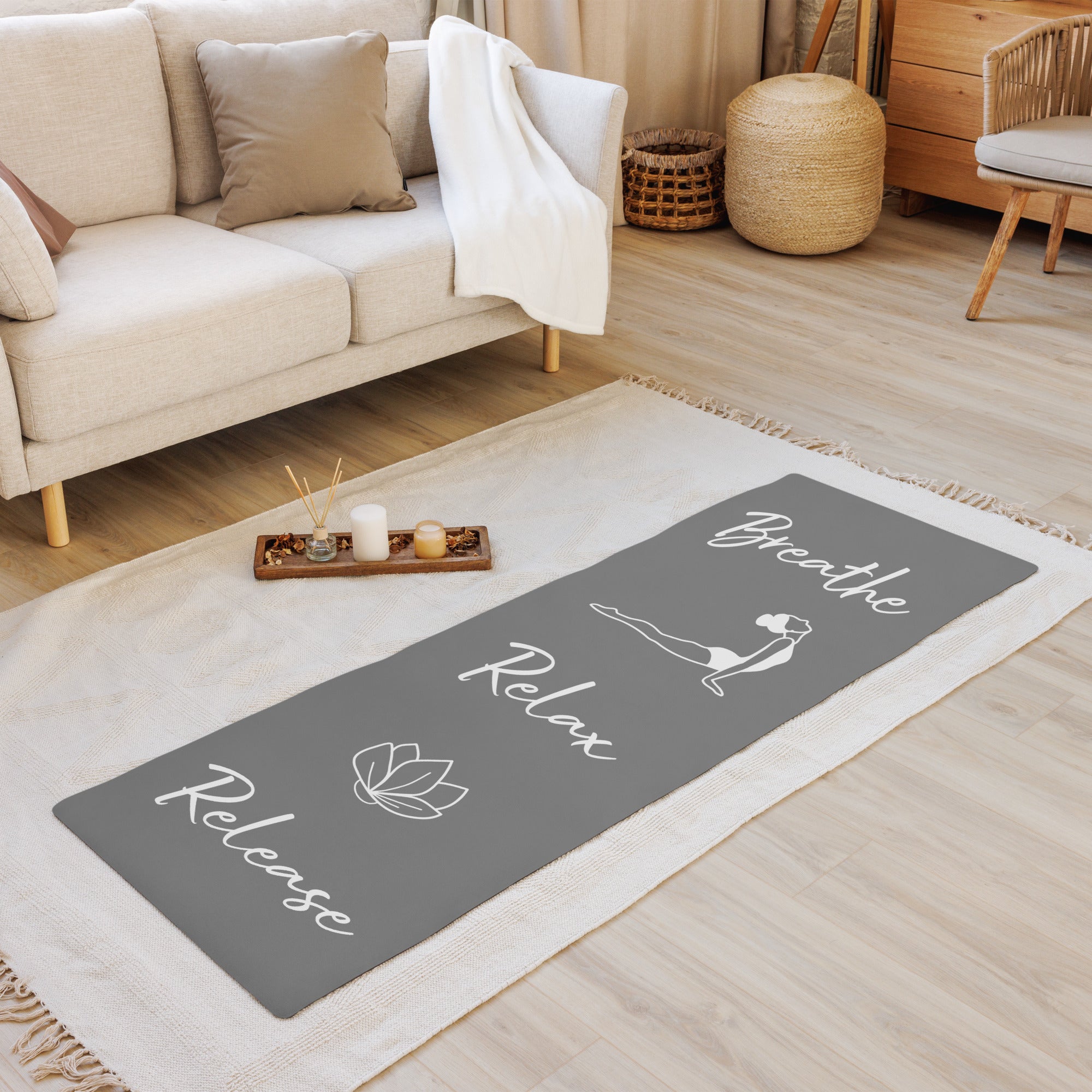 Breathe Relax Release-exercise mat (gray)