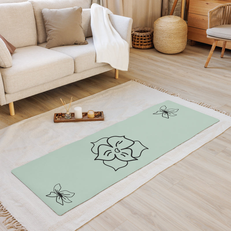 Floral exercise mat (Green)