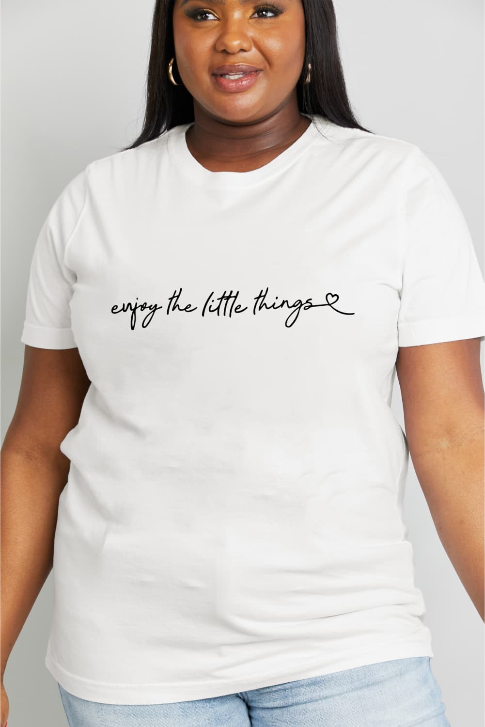 ENJOY THE LITTLE THINGS Graphic Cotton Tee