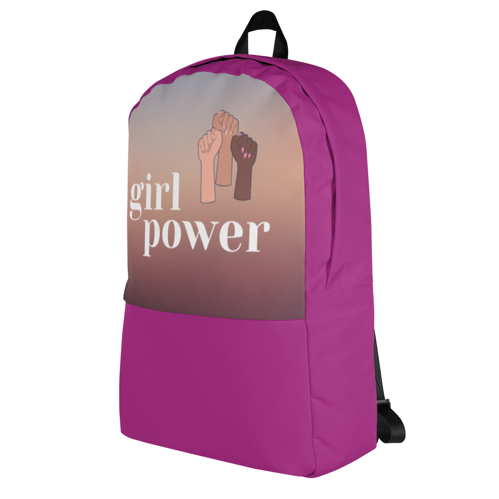 Girl power fuchsia backpack