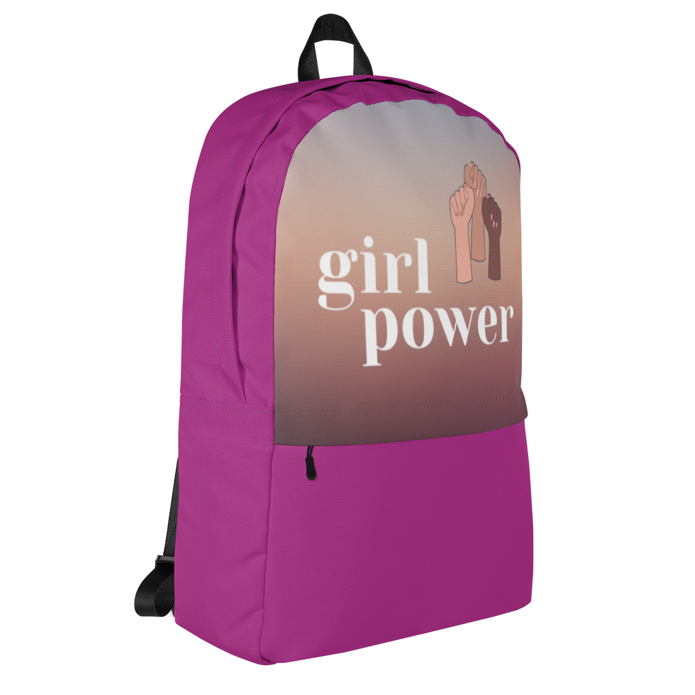 Girl power fuchsia backpack