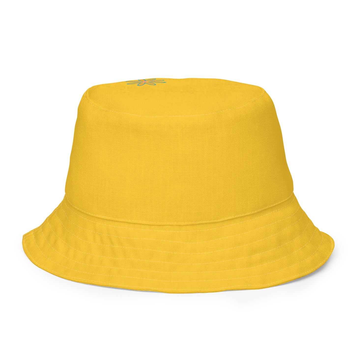 Girl power Reversible bucket hat - yellow