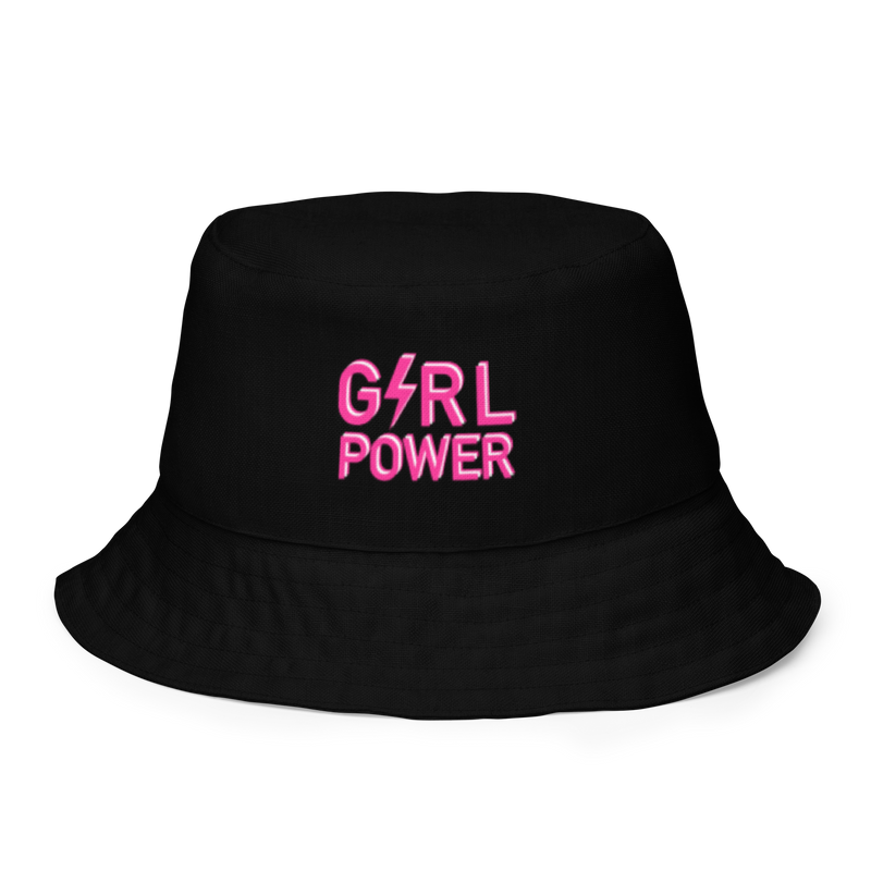 Girl Power Reversible bucket hat - Fuchsia
