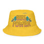 Girl power Reversible bucket hat - yellow