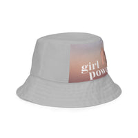 Girl power- Reversible bucket hat Gray