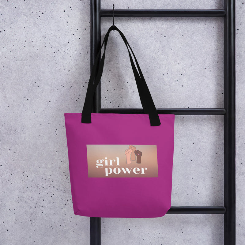 Tote bag - Girl power Fuchsia