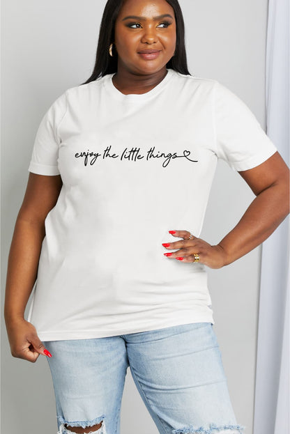 ENJOY THE LITTLE THINGS Graphic Cotton Tee