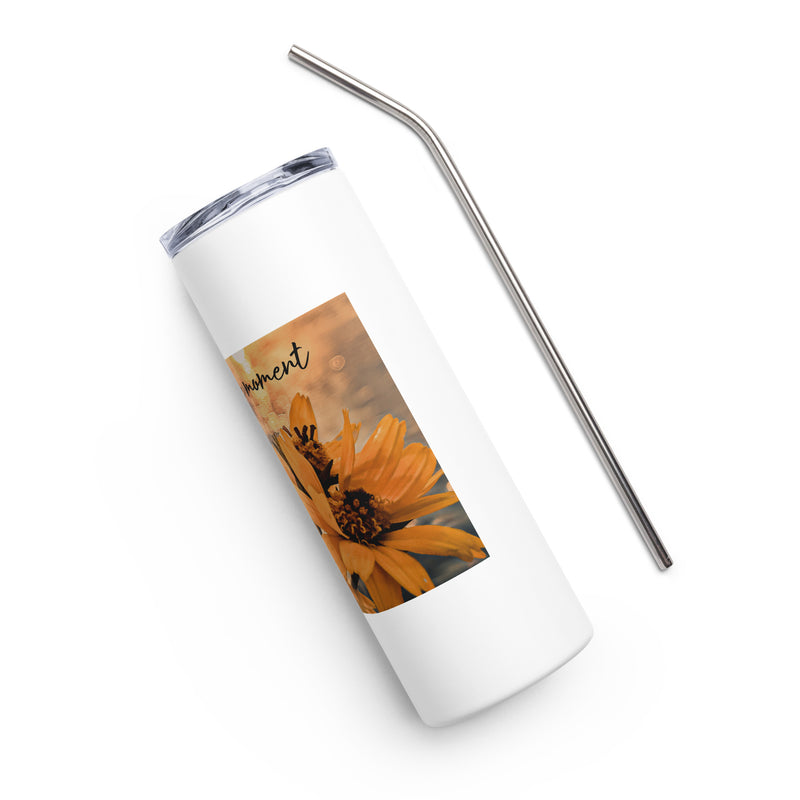 Live in the moment - stainless steel tumbler