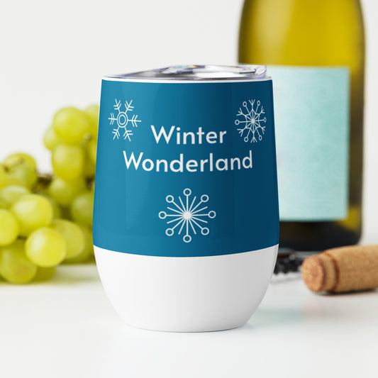 Winter Wonderland Wine tumbler