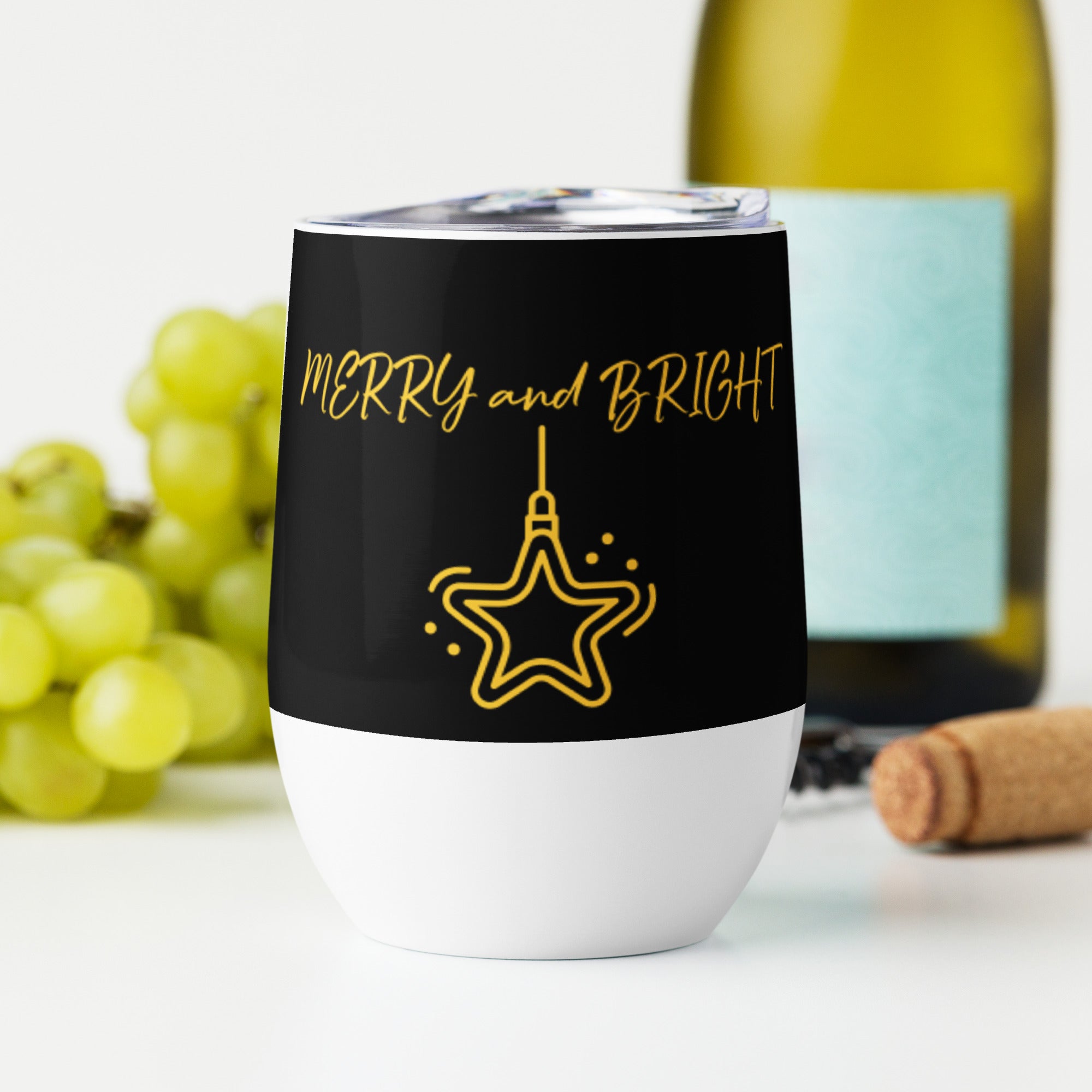 Merry & Bright Wine tumbler