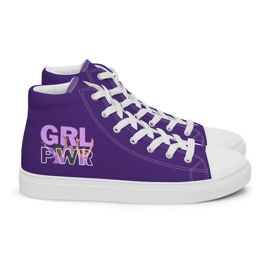 Girl PWR high top canvas shoes - purple